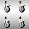 Service Caster 5 Inch 316SS Black Poly Swivel 1-7/8 Inch Expanding Stem Caster Set Lock Brake SCC-SS316TTLEX20S514-PPUB-BLK-178-4 - alternate 1